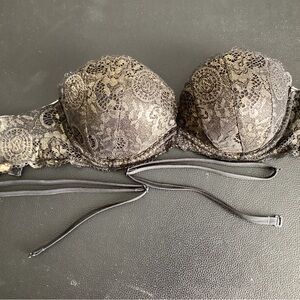 Victoria's Secret Black Lace Underwire Push-Up Bra